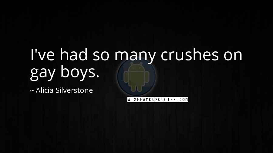 Alicia Silverstone quotes: I've had so many crushes on gay boys.