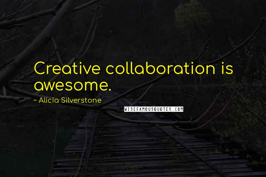 Alicia Silverstone quotes: Creative collaboration is awesome.