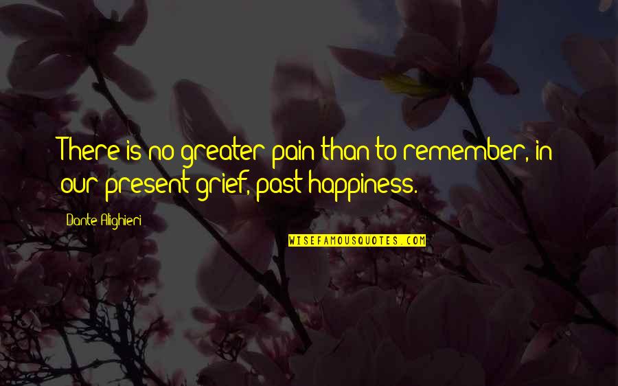 Alighieri Quotes By Dante Alighieri: There is no greater pain than to remember,