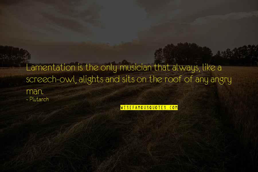 Alights Quotes By Plutarch: Lamentation is the only musician that always, like