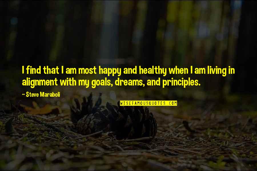 Alignment Quotes By Steve Maraboli: I find that I am most happy and