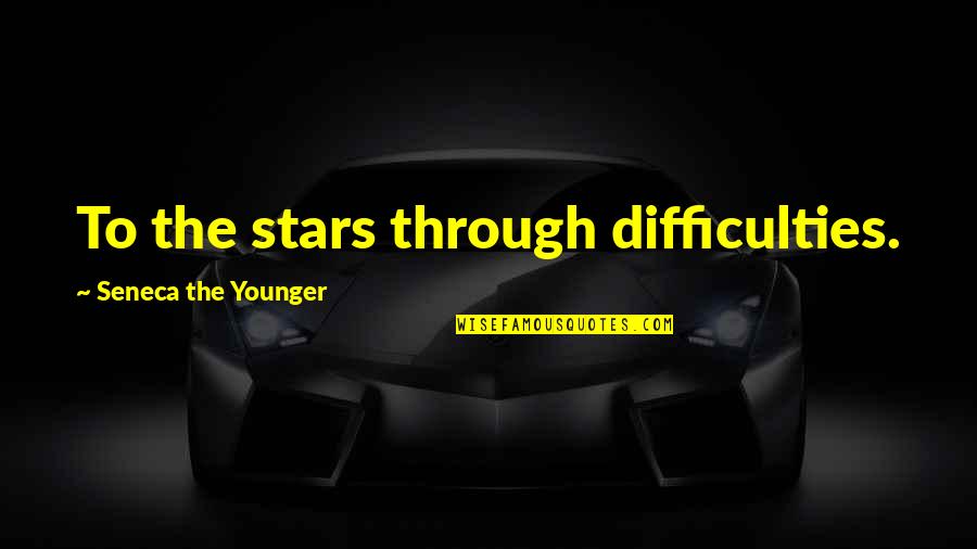 Aliis Latin Quotes By Seneca The Younger: To the stars through difficulties.