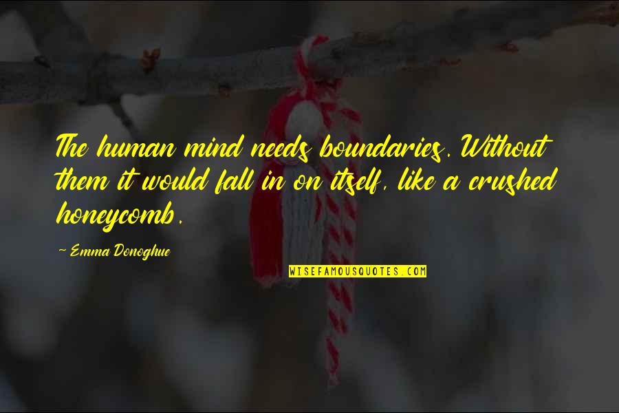 Alimente Speciale Quotes By Emma Donoghue: The human mind needs boundaries. Without them it