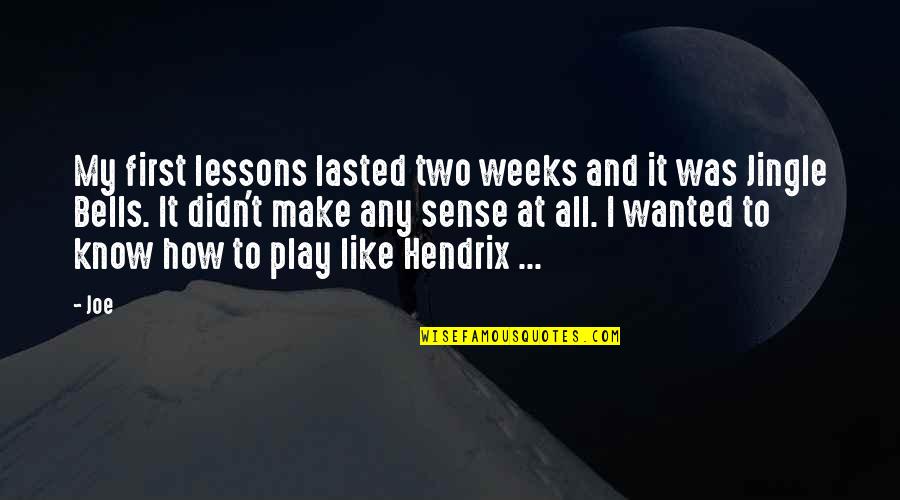 Alimenticio In English Quotes By Joe: My first lessons lasted two weeks and it Alimenticio In English Quotes By Joe: My first lessons lasted two weeks and it