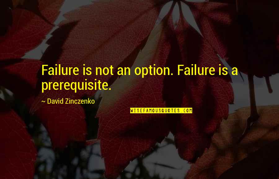 Alishea Broussard Quotes By David Zinczenko: Failure is not an option. Failure is a