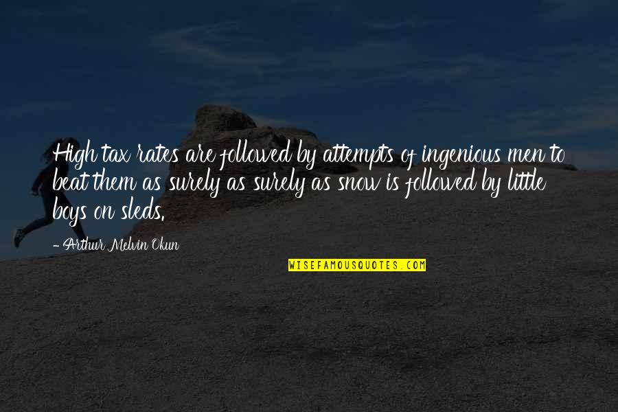Alissar Flowers Quotes By Arthur Melvin Okun: High tax rates are followed by attempts of