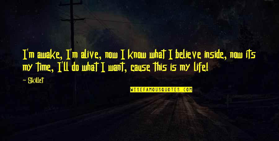 Alive Inside Quotes By Skillet: I'm awake, I'm alive, now I know what