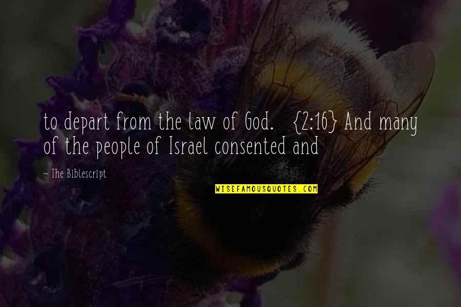 Alizarine Brilliant Quotes By The Biblescript: to depart from the law of God. {2:16}