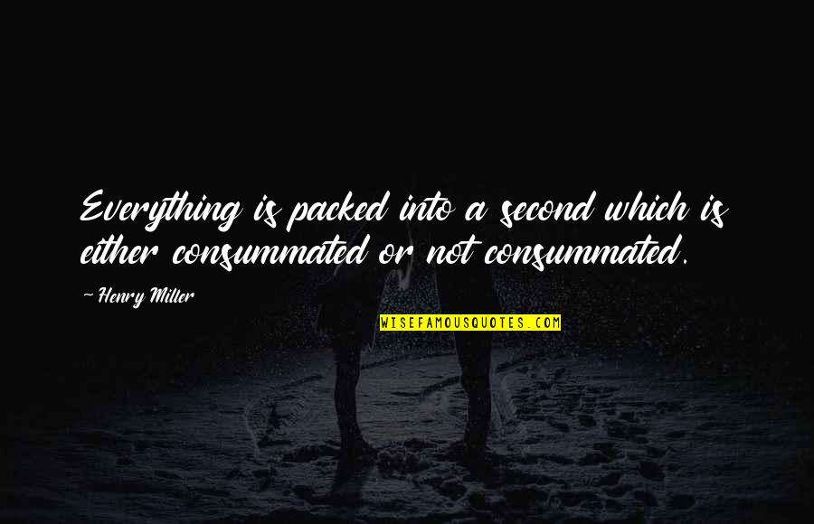 Aljay Fuimaono Quotes By Henry Miller: Everything is packed into a second which is