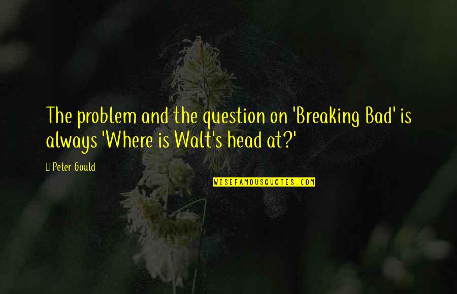 Alksne Kaimo Quotes By Peter Gould: The problem and the question on 'Breaking Bad'
