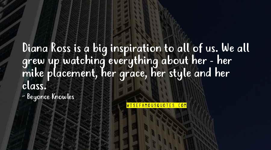 All About Her Quotes By Beyonce Knowles: Diana Ross is a big inspiration to all