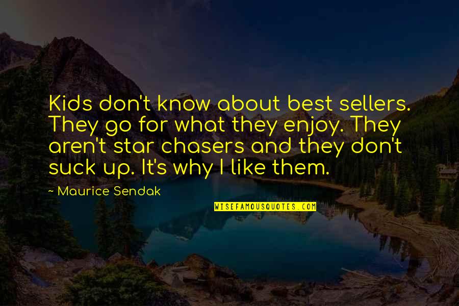 All About My Kids Quotes By Maurice Sendak: Kids don't know about best sellers. They go