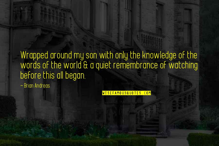 All Around The World Quotes By Brian Andreas: Wrapped around my son with only the knowledge