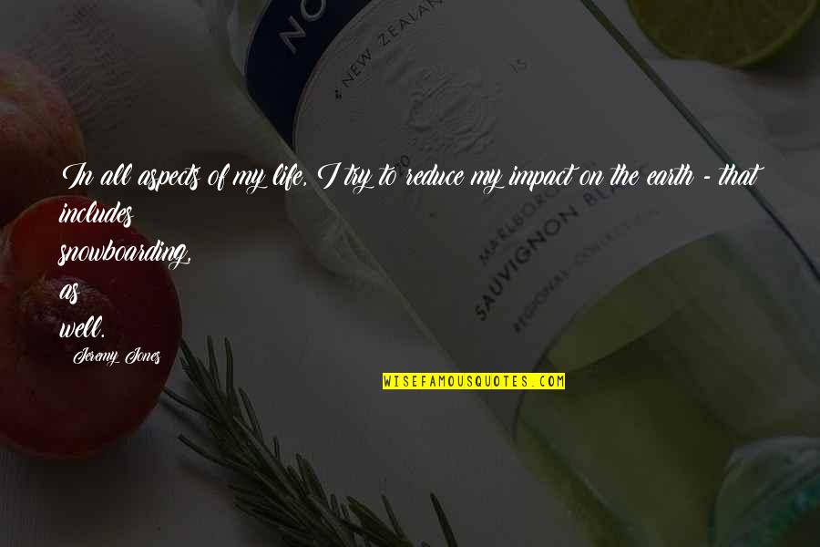 All Aspects Of Life Quotes By Jeremy Jones: In all aspects of my life, I try