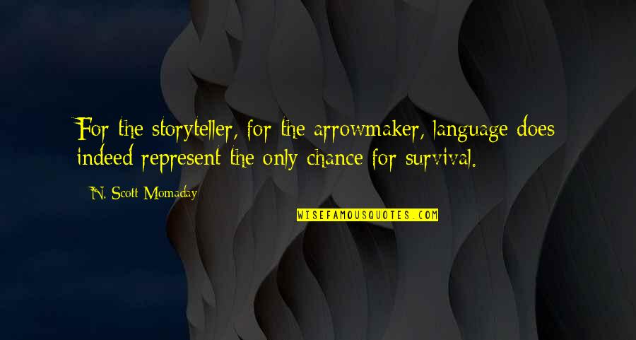 All Creatures Quote Quotes By N. Scott Momaday: For the storyteller, for the arrowmaker, language does