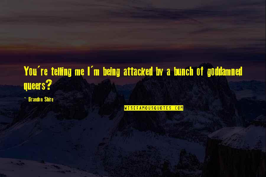 All Eternal Dragons Quotes By Brandon Shire: You're telling me I'm being attacked by a