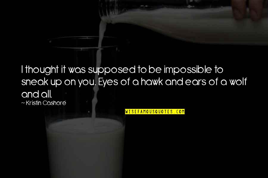 All Eyes On You Quotes By Kristin Cashore: I thought it was supposed to be impossible