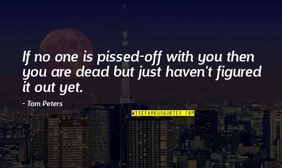 All Figured Out Quotes By Tom Peters: If no one is pissed-off with you then