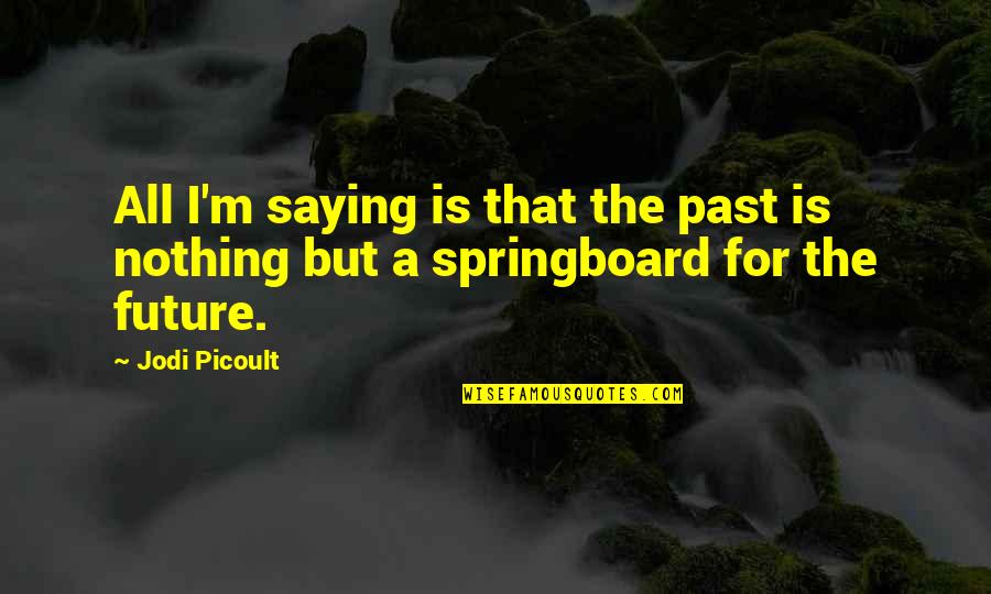 All For Nothing Quotes By Jodi Picoult: All I'm saying is that the past is