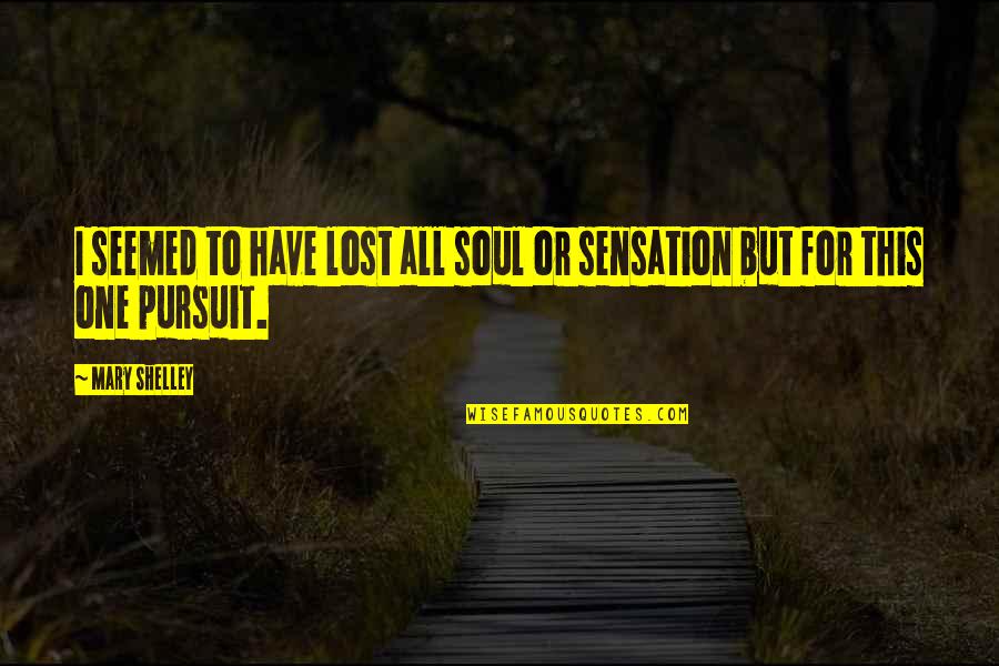 All For One Quotes By Mary Shelley: I seemed to have lost all soul or