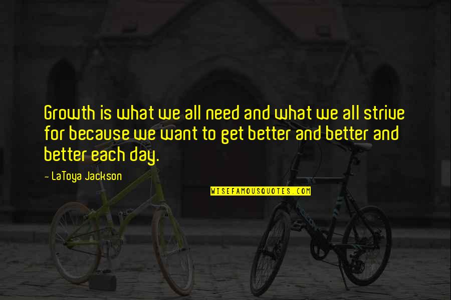 All Growth Quotes By LaToya Jackson: Growth is what we all need and what All Growth Quotes By LaToya Jackson: Growth is what we all need and what