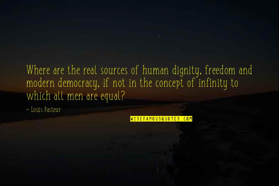 All Human Are Equal Quotes By Louis Pasteur: Where are the real sources of human dignity,