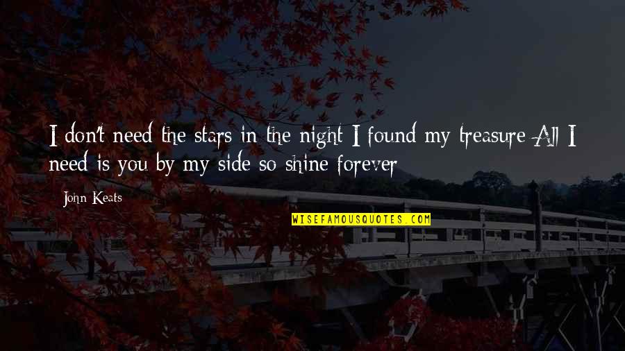All I Need Love Quotes By John Keats: I don't need the stars in the night
