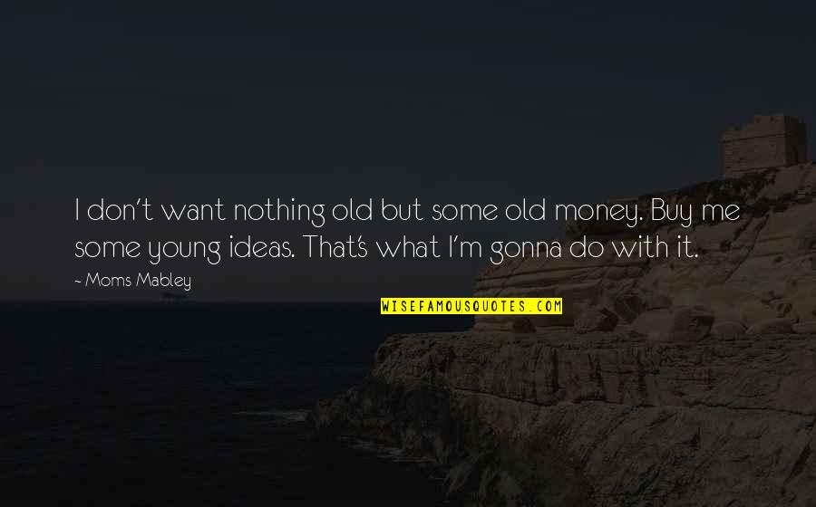 All I Want Is Nothing More Quotes By Moms Mabley: I don't want nothing old but some old