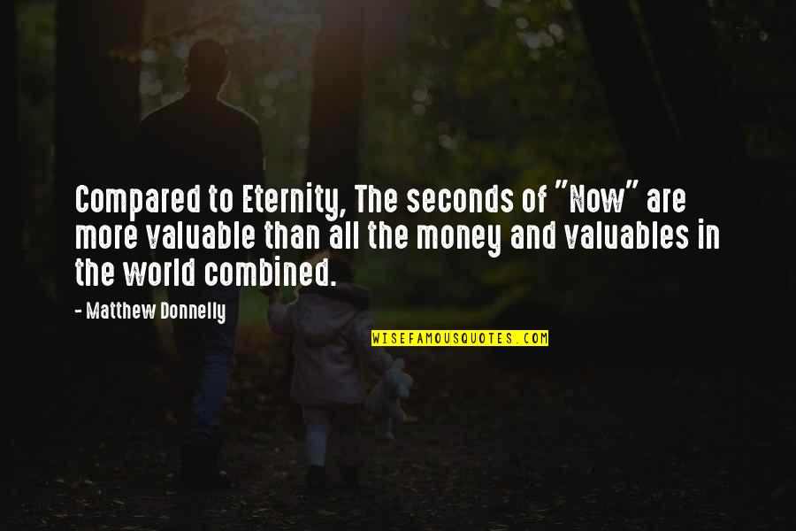 All In Motivational Quotes By Matthew Donnelly: Compared to Eternity, The seconds of "Now" are