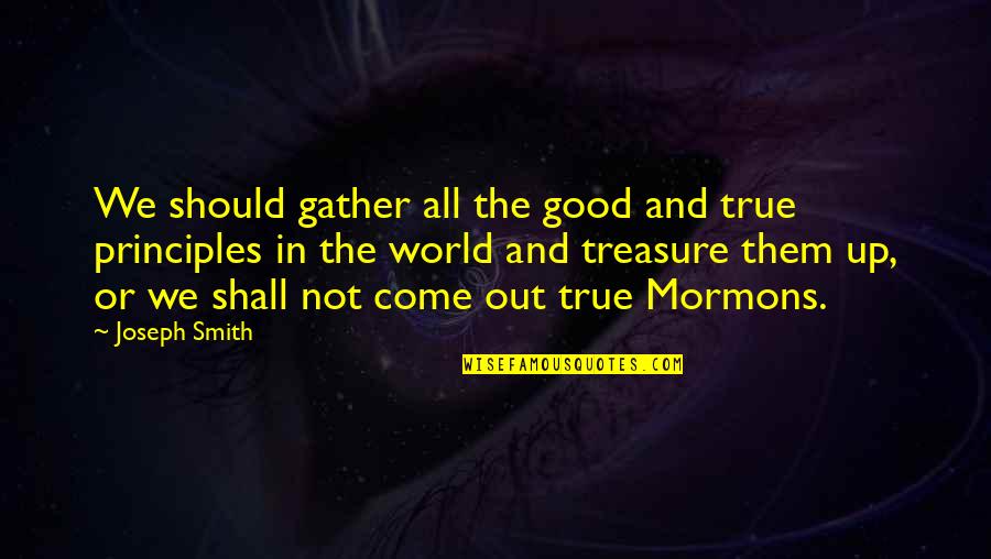All In Or All Out Quotes By Joseph Smith: We should gather all the good and true