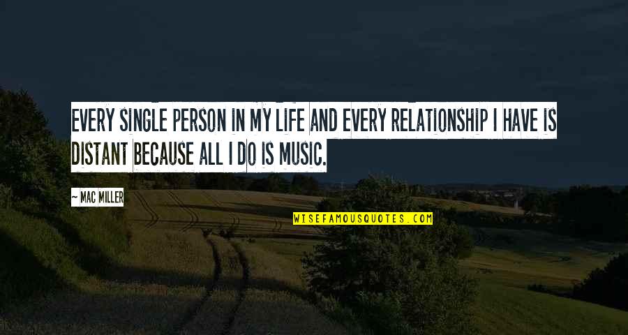 All In Relationship Quotes By Mac Miller: Every single person in my life and every