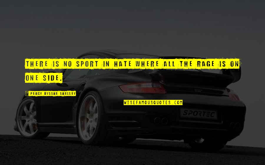 All In Sports Quotes By Percy Bysshe Shelley: There is no sport in hate where all