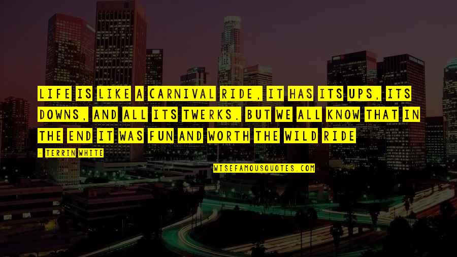 All In White Quotes By Terrin White: Life Is Like A Carnival Ride, It Has