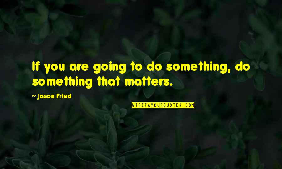 All Kinds Of Mothers Quotes By Jason Fried: If you are going to do something, do