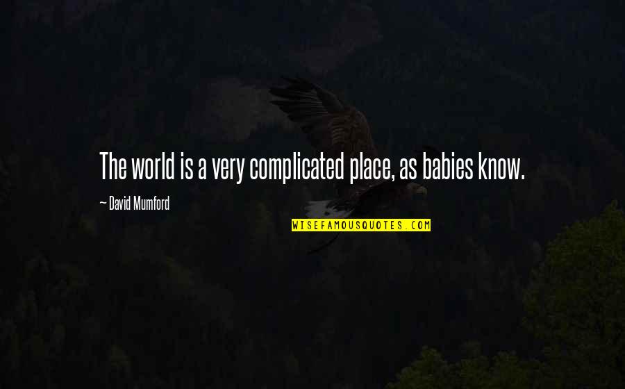 All My Babies Quotes By David Mumford: The world is a very complicated place, as All My Babies Quotes By David Mumford: The world is a very complicated place, as