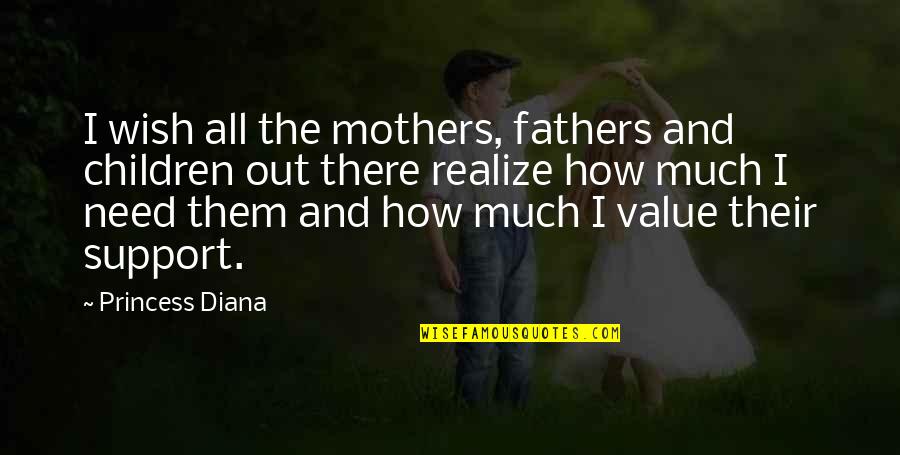 All Out Support Quotes By Princess Diana: I wish all the mothers, fathers and children