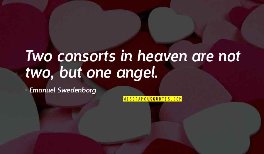 All Shook Up Book Quotes By Emanuel Swedenborg: Two consorts in heaven are not two, but