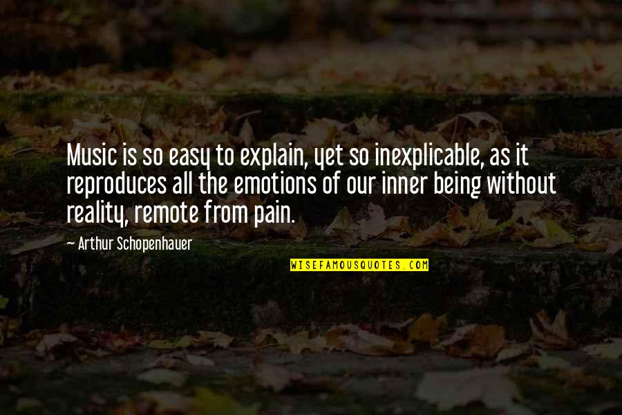 All The Pain Quotes By Arthur Schopenhauer: Music is so easy to explain, yet so All The Pain Quotes By Arthur Schopenhauer: Music is so easy to explain, yet so