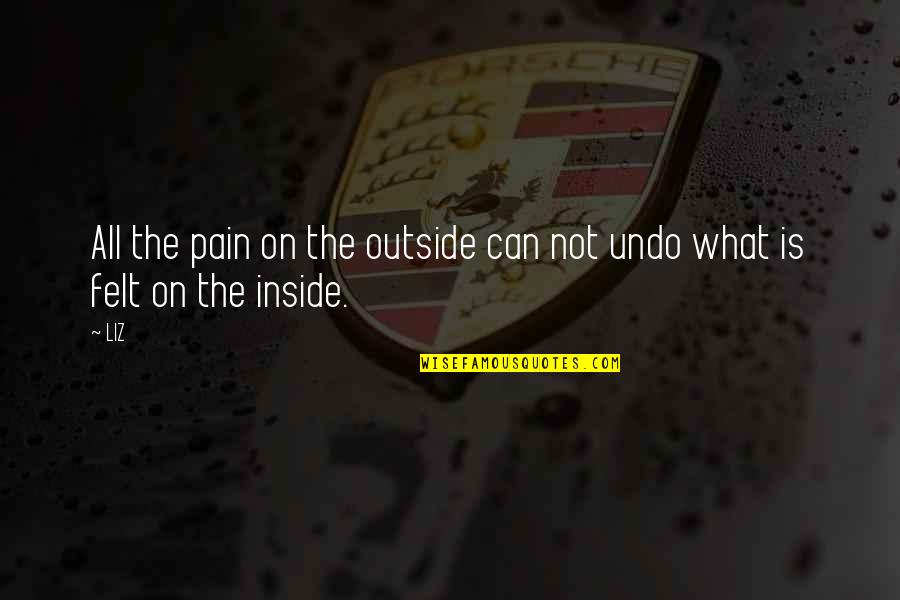 All The Pain Quotes By LIZ: All the pain on the outside can not