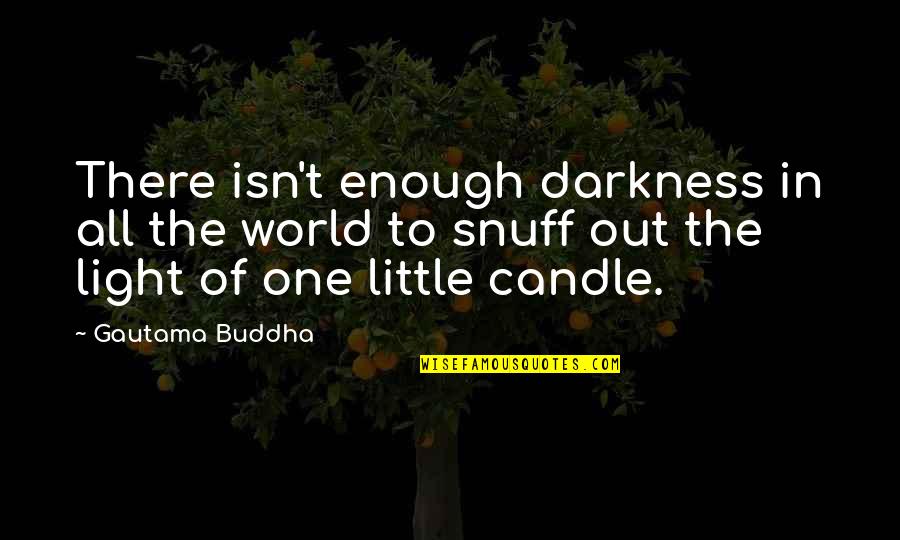 All The Quotes By Gautama Buddha: There isn't enough darkness in all the world