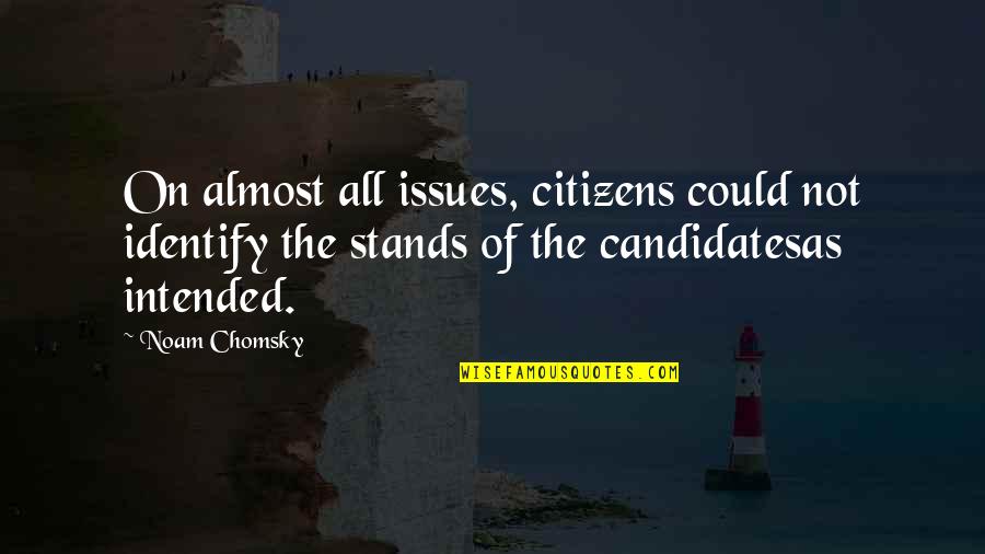 All The States Quotes By Noam Chomsky: On almost all issues, citizens could not identify