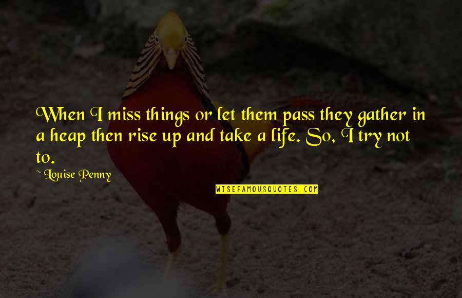 All Things Rise Quotes By Louise Penny: When I miss things or let them pass All Things Rise Quotes By Louise Penny: When I miss things or let them pass