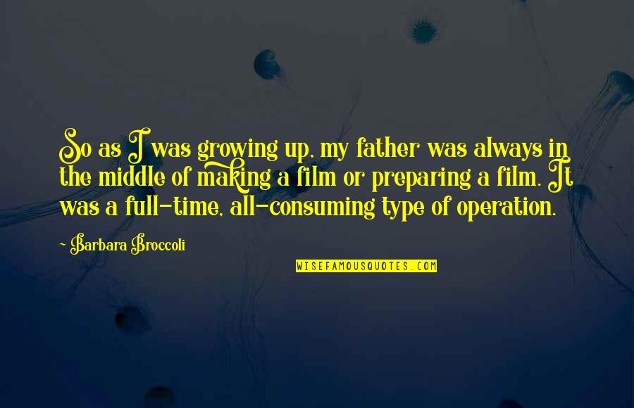 All Type Quotes By Barbara Broccoli: So as I was growing up, my father