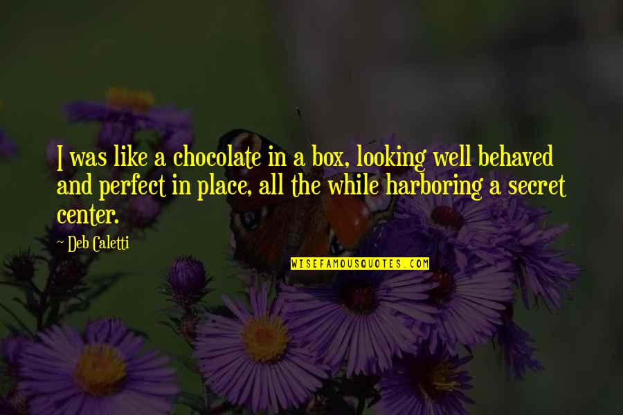 All Was Well Quotes By Deb Caletti: I was like a chocolate in a box, All Was Well Quotes By Deb Caletti: I was like a chocolate in a box,