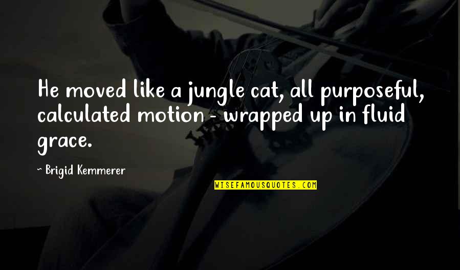 All Wrapped Up Quotes By Brigid Kemmerer: He moved like a jungle cat, all purposeful,