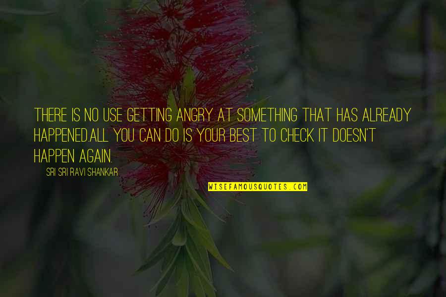 All You Can Do Your Best Quotes By Sri Sri Ravi Shankar: There is no use getting angry at something