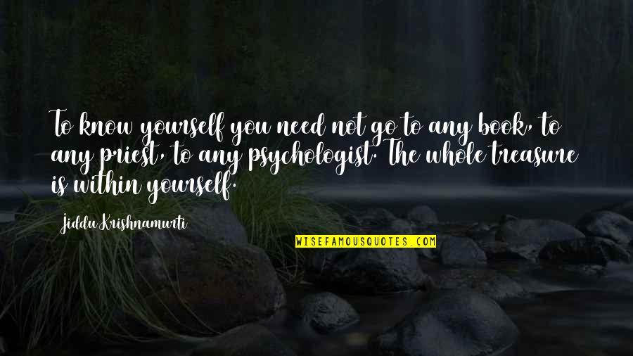 All You Need Is Yourself Quotes By Jiddu Krishnamurti: To know yourself you need not go to