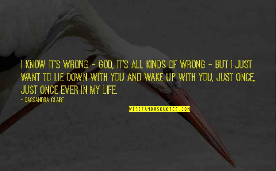 All You Want Quotes By Cassandra Clare: I know it's wrong - God, it's all