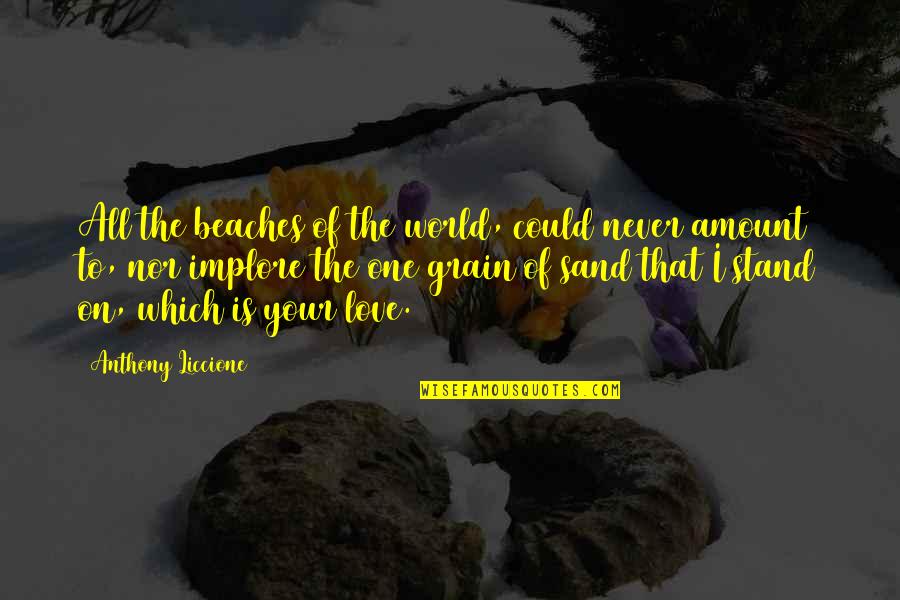 All Your Love Quotes By Anthony Liccione: All the beaches of the world, could never