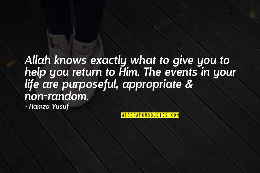 Allah Help Us Quotes By Hamza Yusuf: Allah knows exactly what to give you to